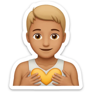 Armpit cuddles head on chest  sticker