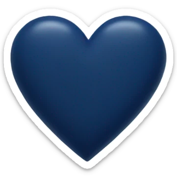 Navy blue heart  sticker