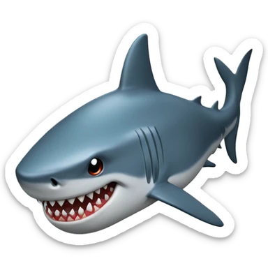 Shark witg tophat sticker