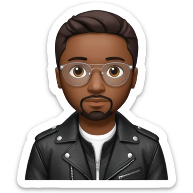 Teddy Riley with dark brown hair sticker