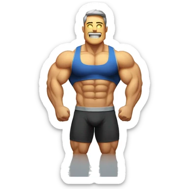 battery like a bodybuilder sticker