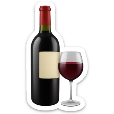 Red wine sticker