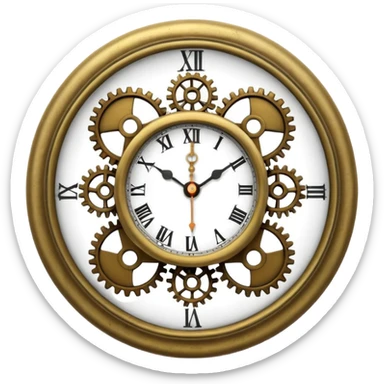mechanic clock sticker