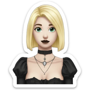 blond femboy gothic sticker
