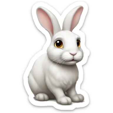 rabbit painting sticker