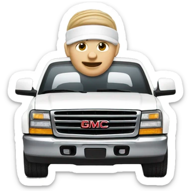 Driving a white gmc sticker