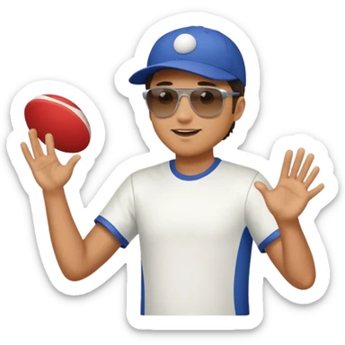 man throwing a frisbee sticker