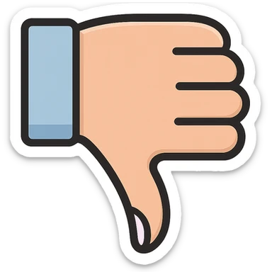 downward thumb, female hand with manicure, side view, icon-color-outlined style, thin clean contours, elegant soft rounded shapes, pastel palette #98B5BC, #B5B3C1, #C9A3C9, #E4C0CA, #F7DCD1, #F7C0AA, detailed shadows and highlights, soft lighting, no background sticker