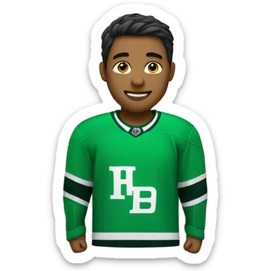 Green hockey jersey  sticker