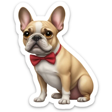 Frenchie with a bow tie  sticker