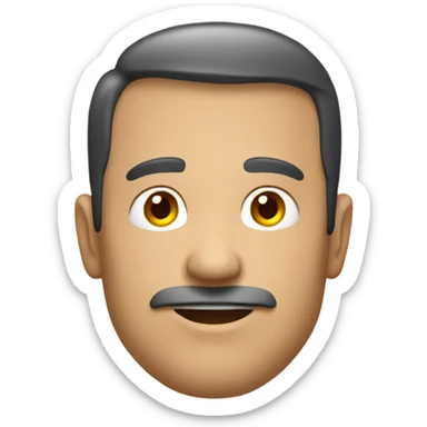 portrait man, upper body, from chest, cartoon, emoji sticker