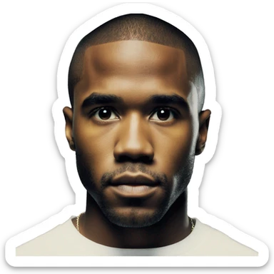 frank ocean on the cover of his album, blonde sticker