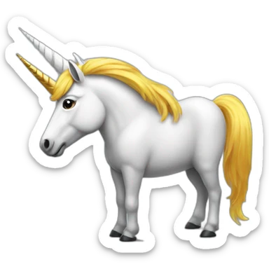 Tim cook with a unicorn horn  sticker