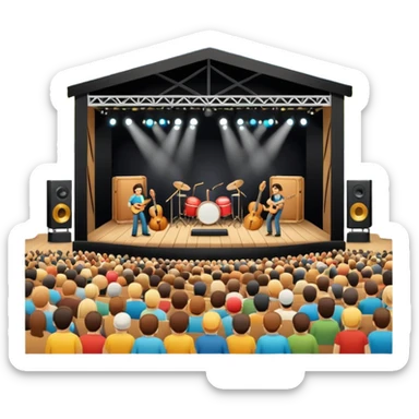 stage at the music festival primavera sticker