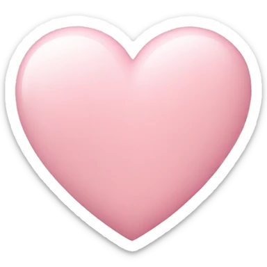 light pink heart sticker
