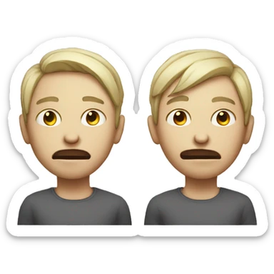 horrible person with two sides one nice the other more than evil sticker