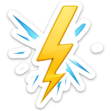 Lightning bolt exclamation mark sticker