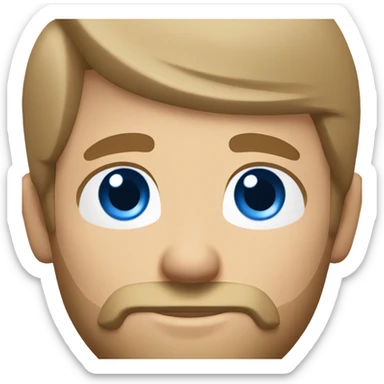 Male farmer, short beard (light brown hair and BLUE eyes) sticker