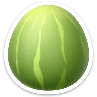 Egg shape cucumber sticker