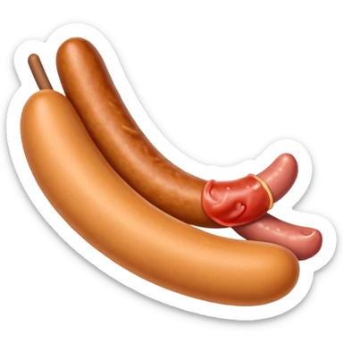 Mouth eating a sausage sticker