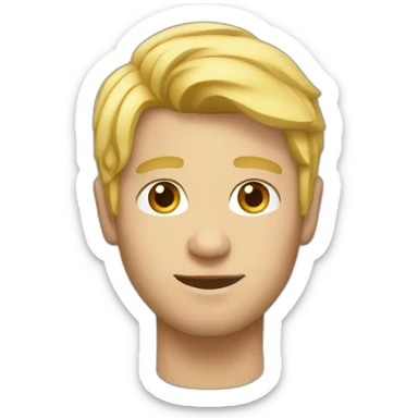 21 year guy with blonde hair sticker