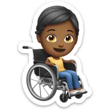 Girl in a wheelchair  sticker