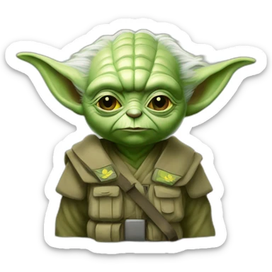 Yoda general Ukraine army shevron  sticker