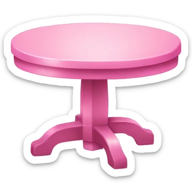 Pink table  sticker