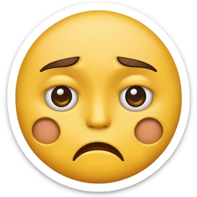 Yellow emoji face disgusted and appalled sticker