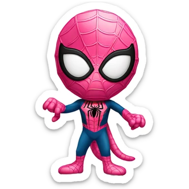 Pink Spider-Man in a cool pose sticker