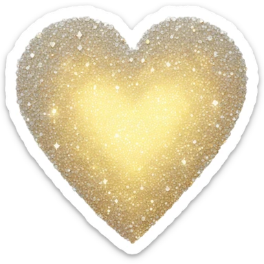 Diamond heart sticker