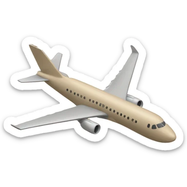 Beige asthetic plane  sticker