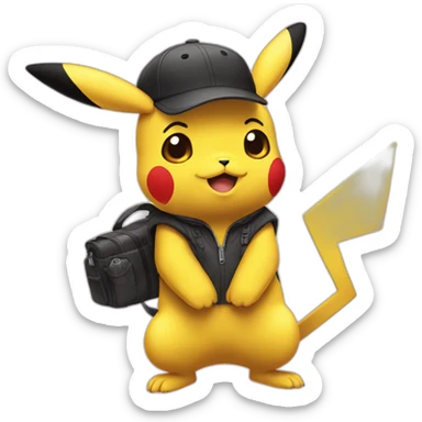 Black Pikachu sticker
