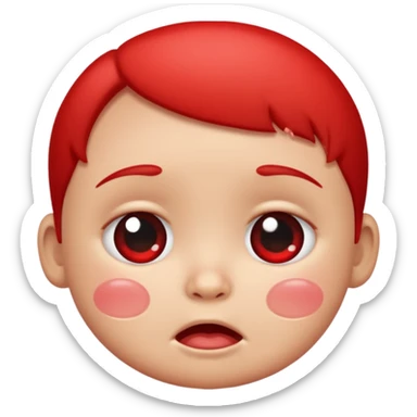 Please make an iPhone version of the baby emoticon that hurts because of the fever sticker
