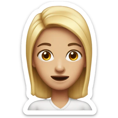 weirded out face girl emoji sticker