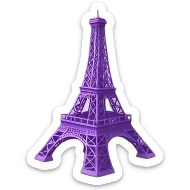 purple Eiffel tower sticker