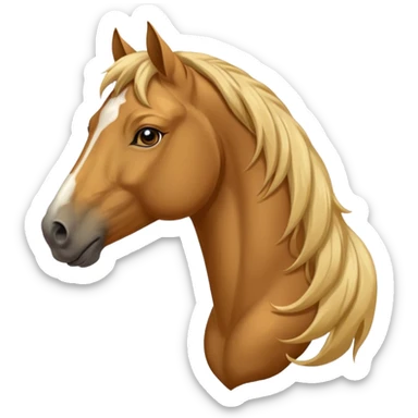 Realistic tan mustang horse sticker