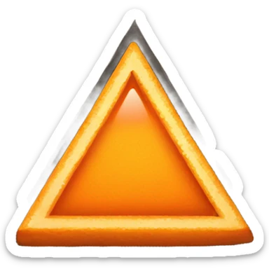orange tesla triangle sticker