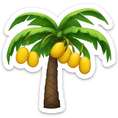 palm tree with yellow dates sticker