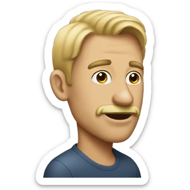 guy with big nose from the side sticker