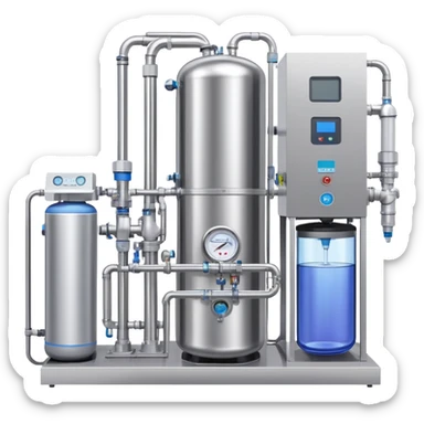 DUV water purification system with ultraviolet disinfection chamber sticker