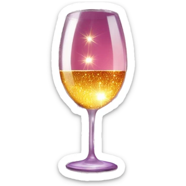 Dar wine heart with shining sparkles sticker