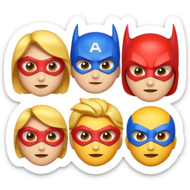 Generate super hero abstract emoji sticker