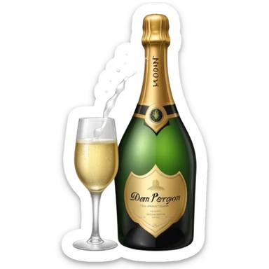 A dom perignon champange just bottle sticker