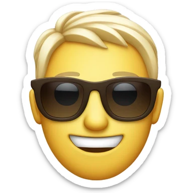 smirking emoji with cool sunglasses sticker