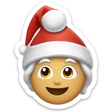 igloo xmas santa hat sticker
