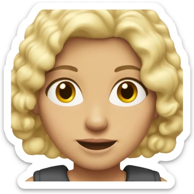 Judy Geller with blonde hair sticker