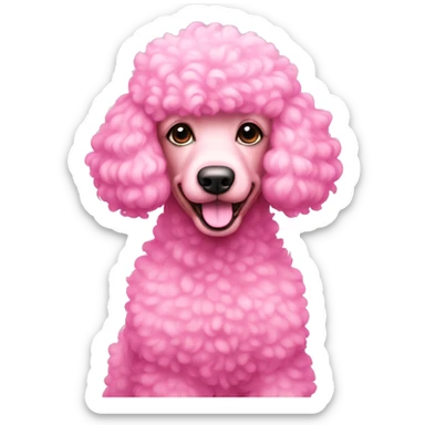 pink poodle sticker