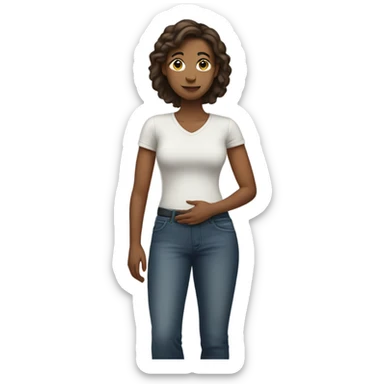 Woman with hand on hip sticker