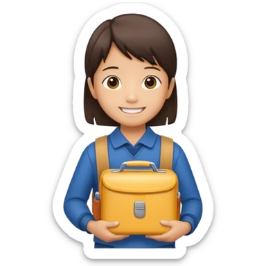 japon child with lunchbox sticker